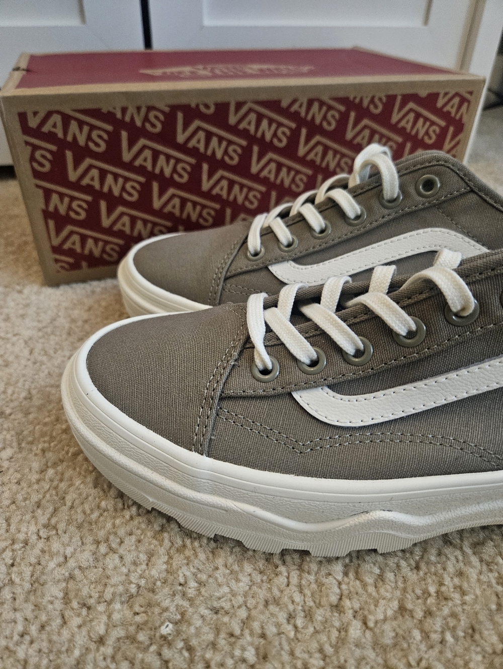 Vans Wafflecup Overland Trek Canvas Sneakers Women's 9 Men's 7.5 Gray/Olive New - Picture 10 of 13